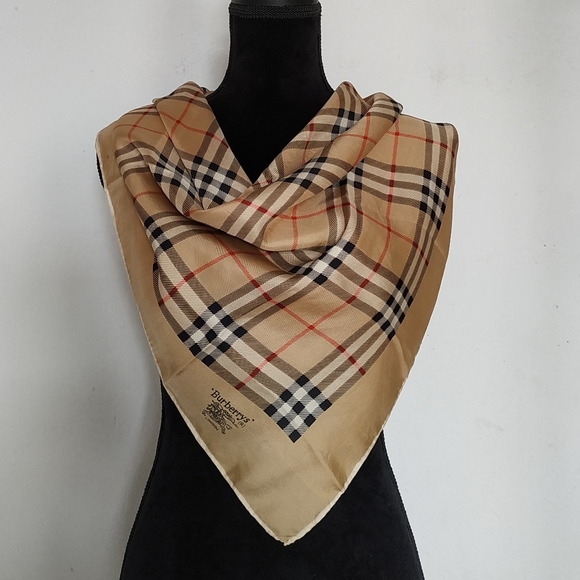 80's/90's Vintage Barberry 100% Silk Scarf - Picture 6 of 10